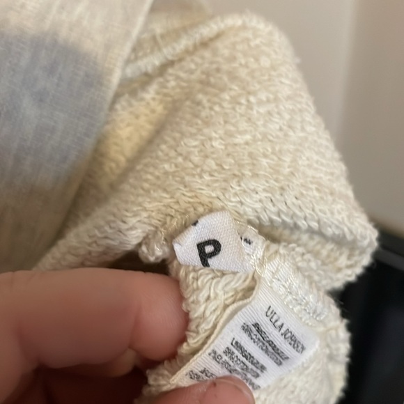 Ulla Johnson Oat Beige Cotton Tassel Drawstring Hoodie Sweatshirt - Picture 2 of 10